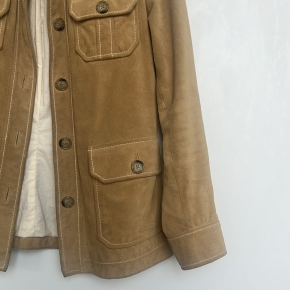 Gap Vintage Suede Jacket Tan S - Picture 8 of 16